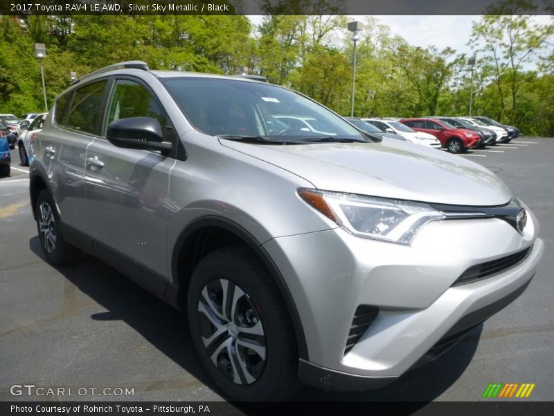 Silver Sky Metallic / Black 2017 Toyota RAV4 LE AWD