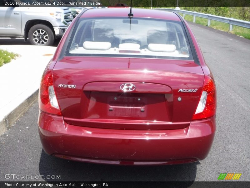 Wine Red / Beige 2010 Hyundai Accent GLS 4 Door