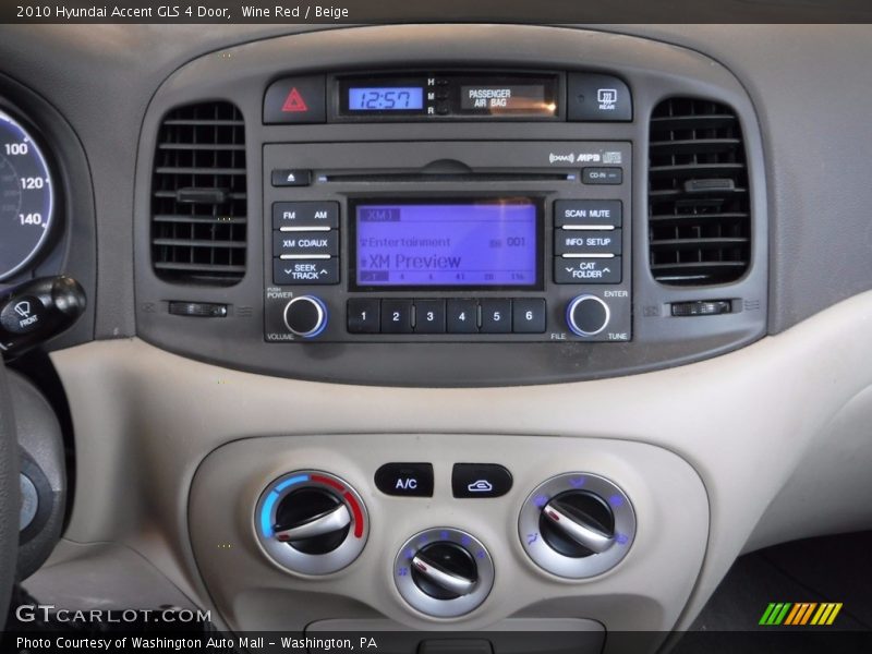 Wine Red / Beige 2010 Hyundai Accent GLS 4 Door