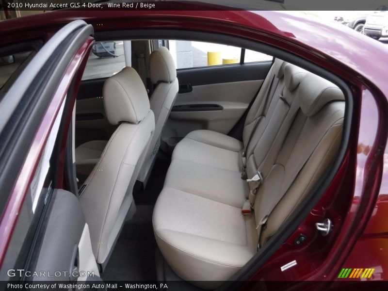 Wine Red / Beige 2010 Hyundai Accent GLS 4 Door