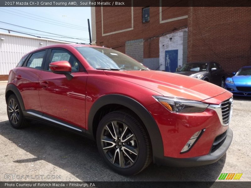 Soul Red Metallic / Black 2017 Mazda CX-3 Grand Touring AWD