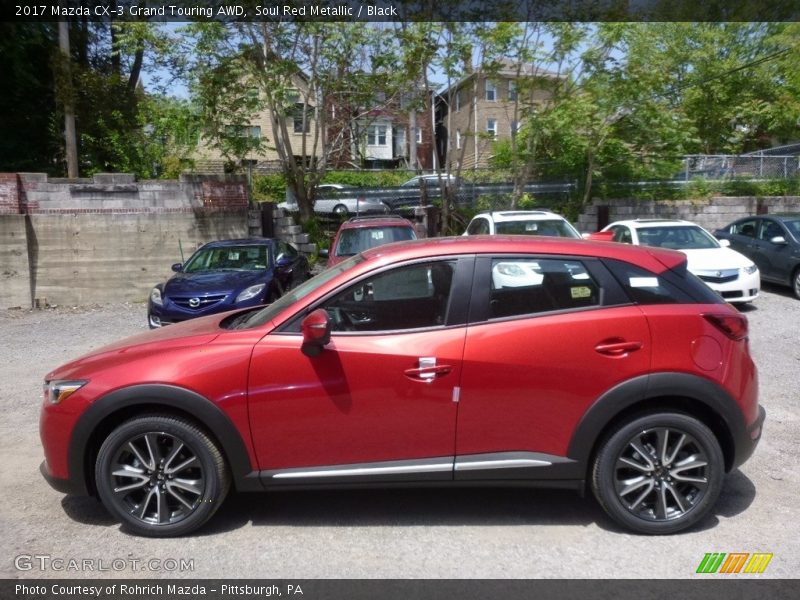 Soul Red Metallic / Black 2017 Mazda CX-3 Grand Touring AWD