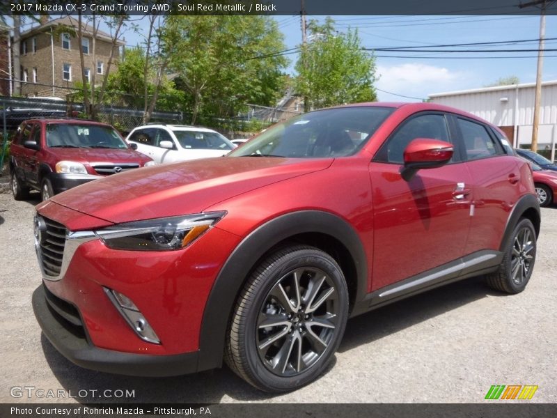 Soul Red Metallic / Black 2017 Mazda CX-3 Grand Touring AWD