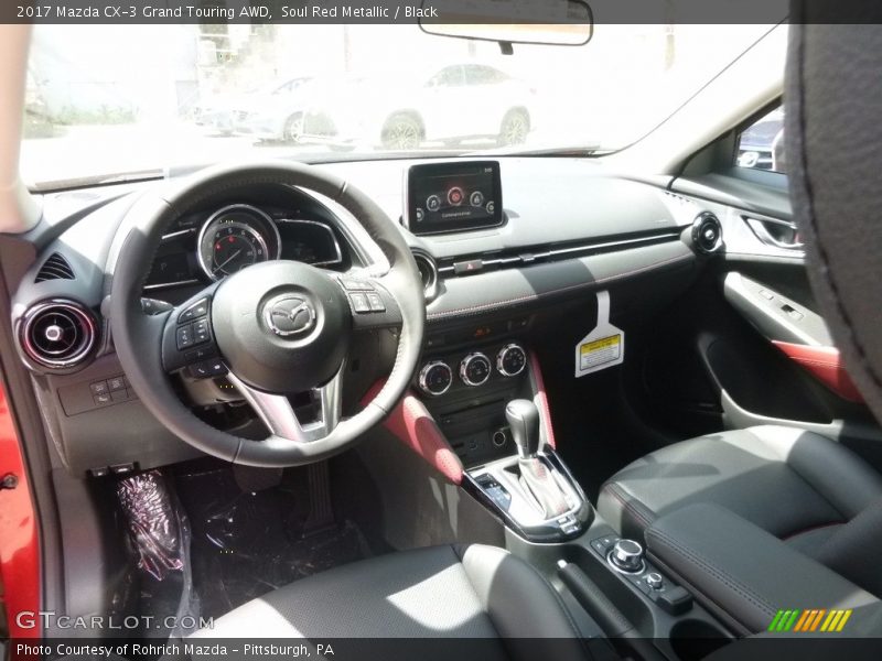 Soul Red Metallic / Black 2017 Mazda CX-3 Grand Touring AWD