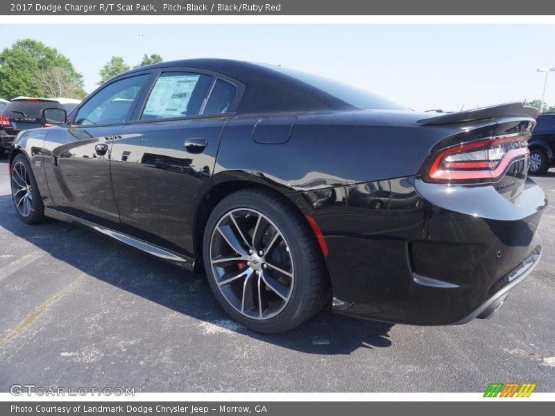 Pitch-Black / Black/Ruby Red 2017 Dodge Charger R/T Scat Pack