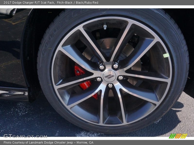 Pitch-Black / Black/Ruby Red 2017 Dodge Charger R/T Scat Pack