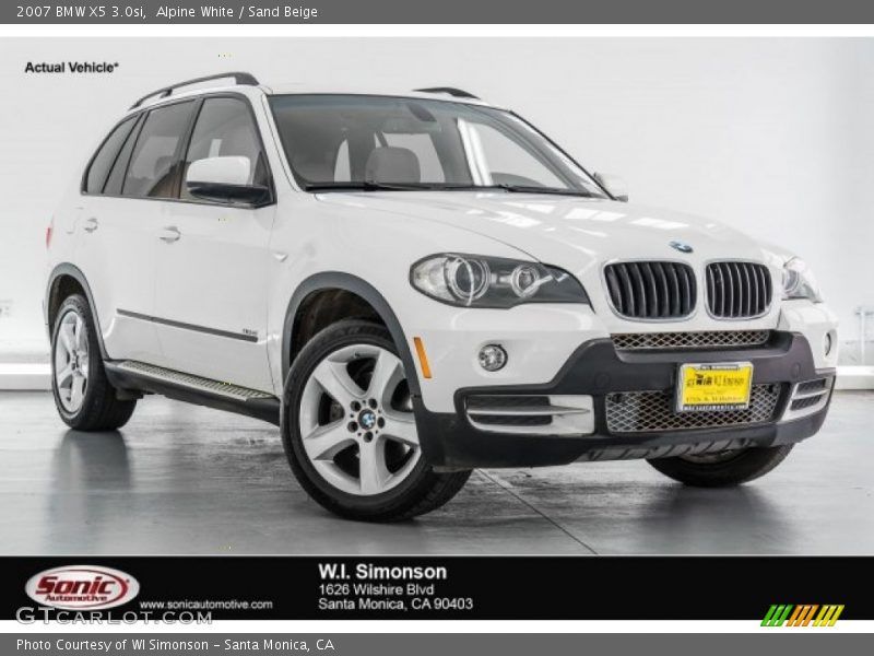 Alpine White / Sand Beige 2007 BMW X5 3.0si