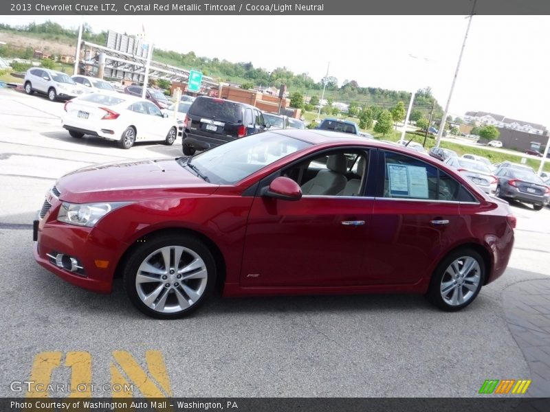 Crystal Red Metallic Tintcoat / Cocoa/Light Neutral 2013 Chevrolet Cruze LTZ