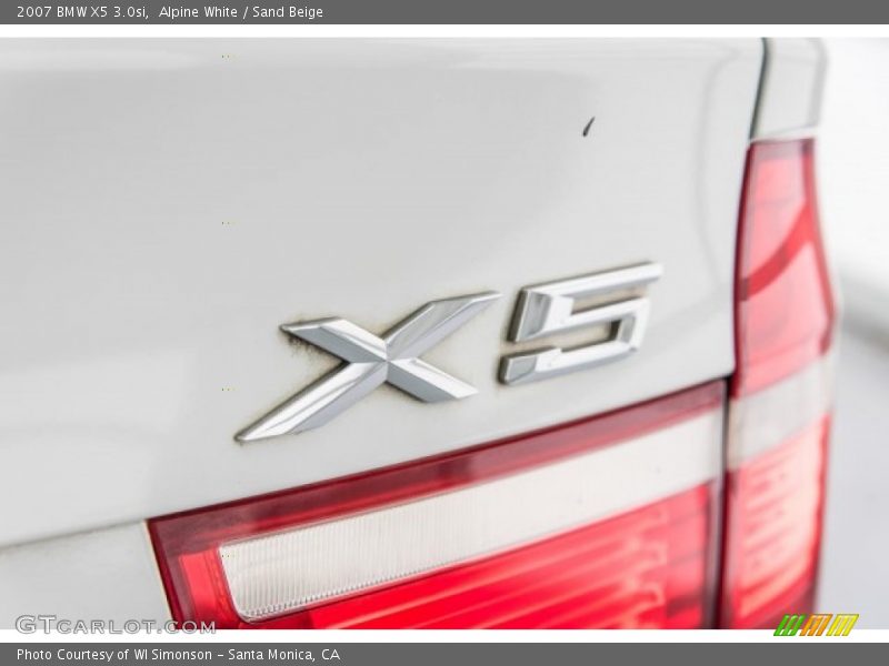 Alpine White / Sand Beige 2007 BMW X5 3.0si