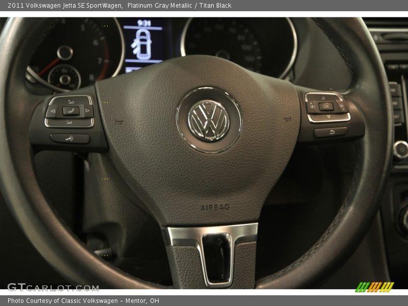 Platinum Gray Metallic / Titan Black 2011 Volkswagen Jetta SE SportWagen