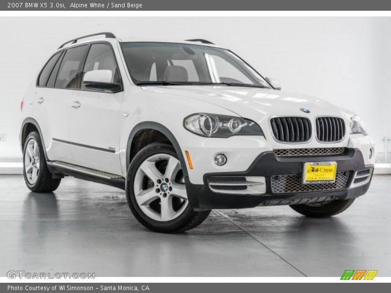 Alpine White / Sand Beige 2007 BMW X5 3.0si