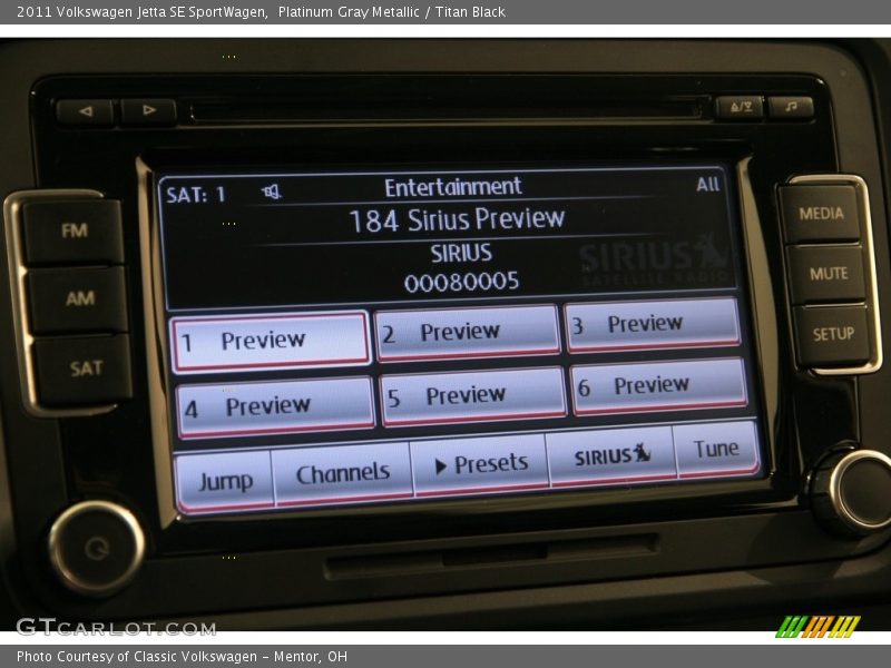 Platinum Gray Metallic / Titan Black 2011 Volkswagen Jetta SE SportWagen