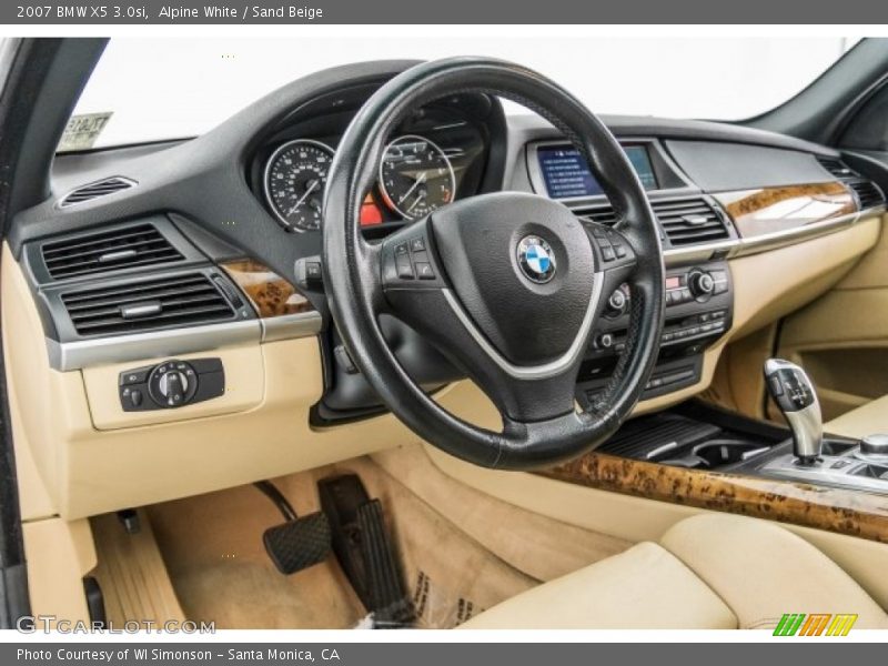 Alpine White / Sand Beige 2007 BMW X5 3.0si