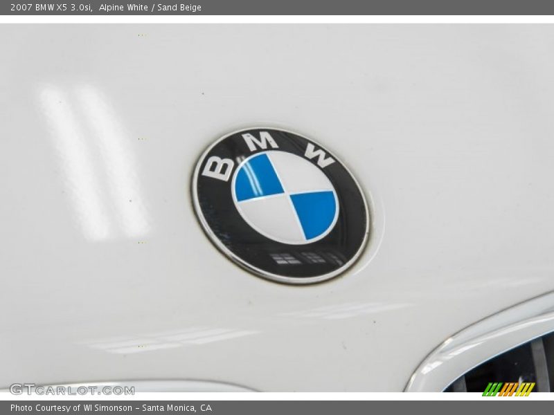 Alpine White / Sand Beige 2007 BMW X5 3.0si