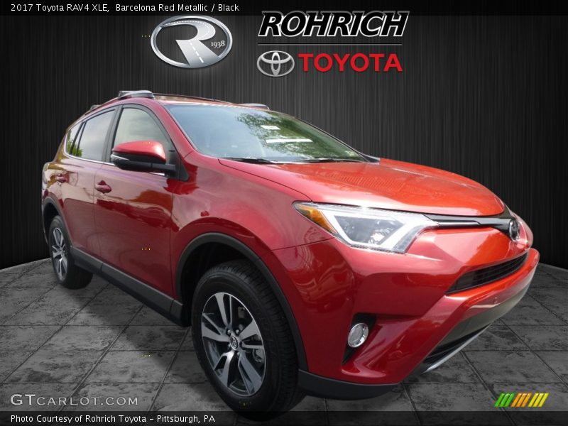 Barcelona Red Metallic / Black 2017 Toyota RAV4 XLE