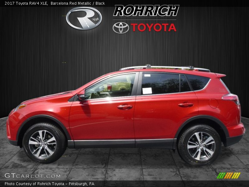 Barcelona Red Metallic / Black 2017 Toyota RAV4 XLE