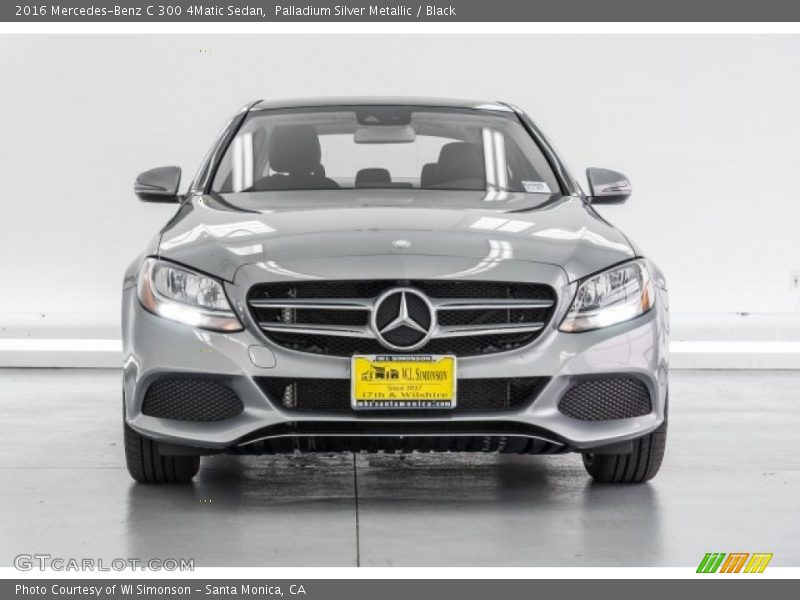 Palladium Silver Metallic / Black 2016 Mercedes-Benz C 300 4Matic Sedan