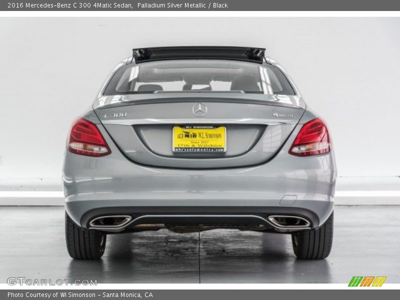 Palladium Silver Metallic / Black 2016 Mercedes-Benz C 300 4Matic Sedan