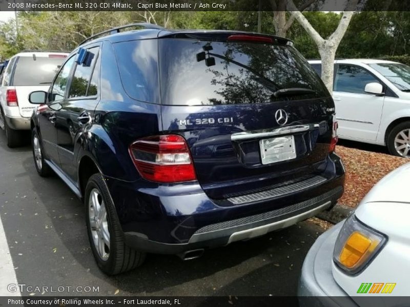 Capri Blue Metallic / Ash Grey 2008 Mercedes-Benz ML 320 CDI 4Matic