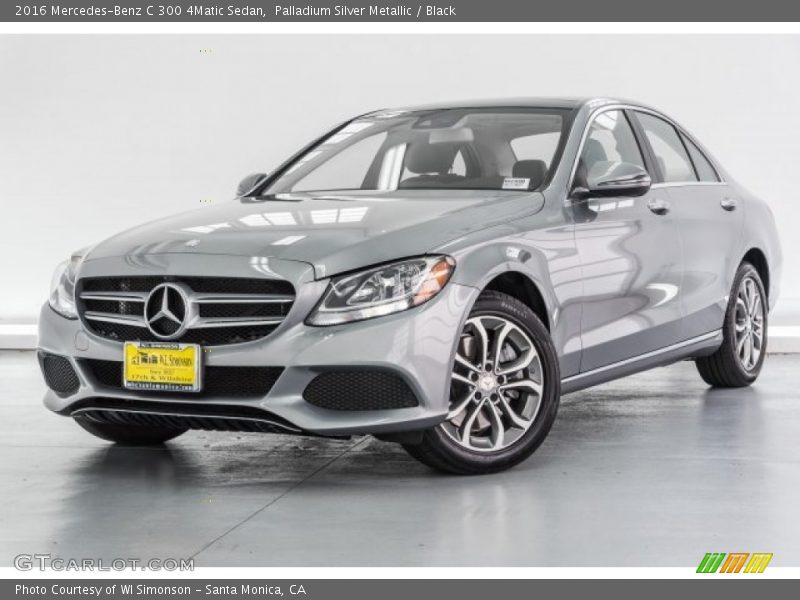 Palladium Silver Metallic / Black 2016 Mercedes-Benz C 300 4Matic Sedan