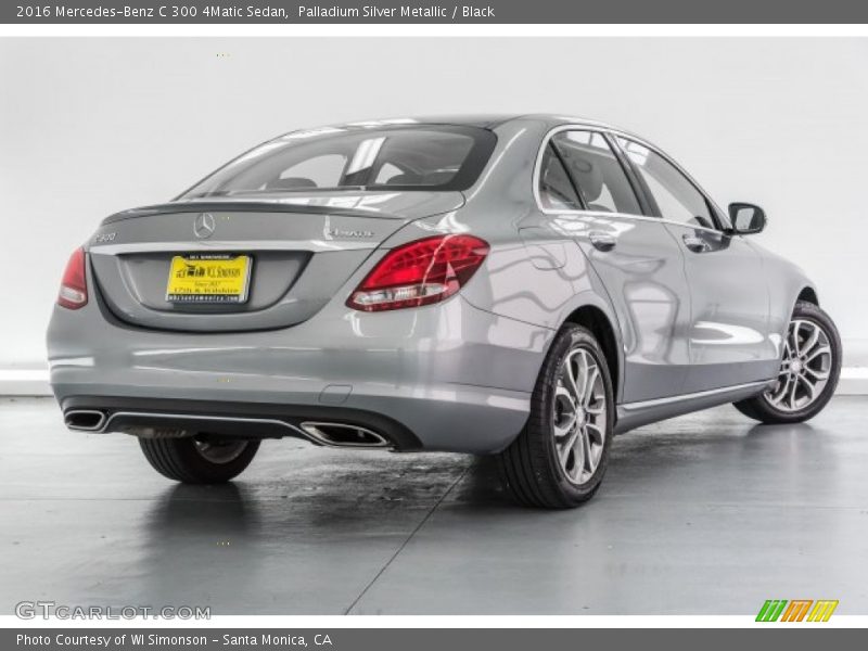 Palladium Silver Metallic / Black 2016 Mercedes-Benz C 300 4Matic Sedan