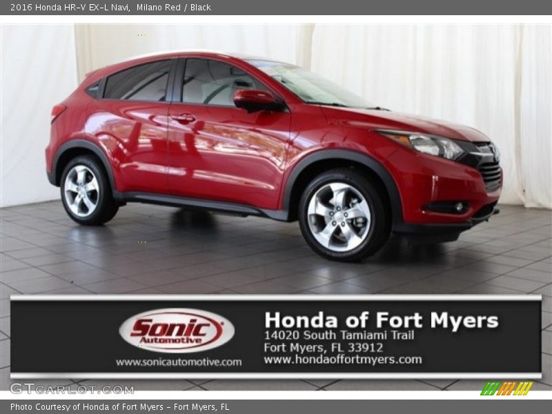 Milano Red / Black 2016 Honda HR-V EX-L Navi