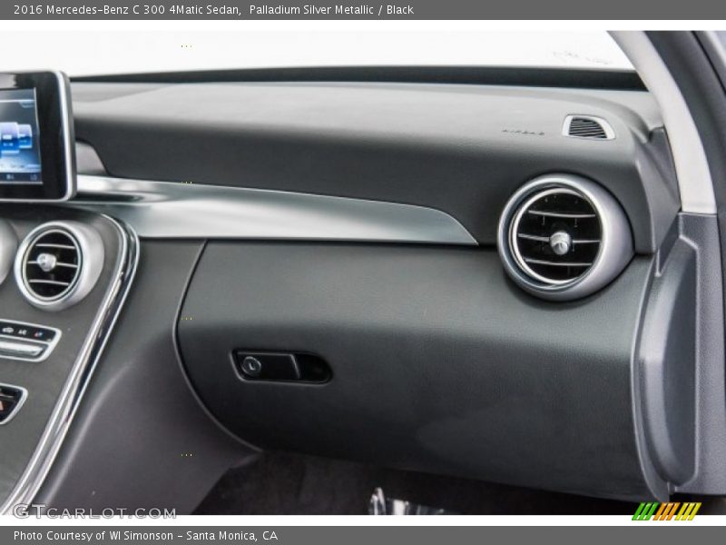 Palladium Silver Metallic / Black 2016 Mercedes-Benz C 300 4Matic Sedan