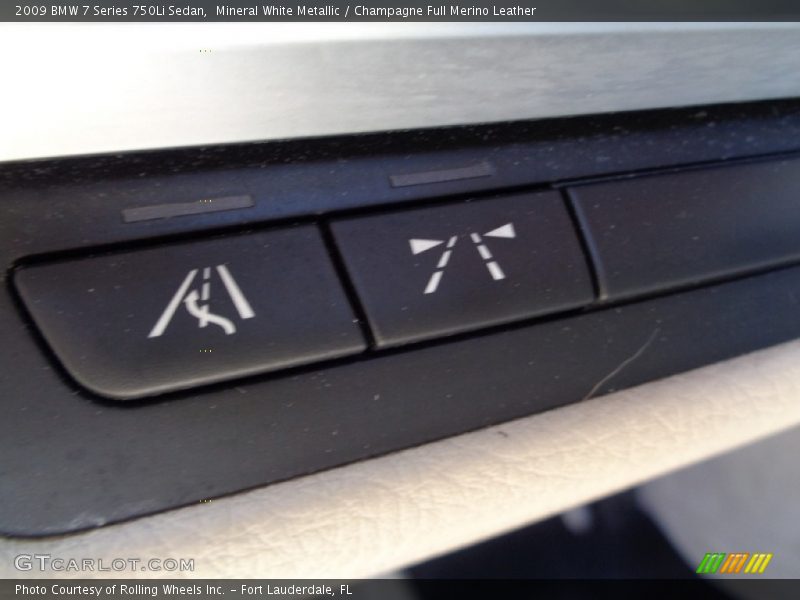 Mineral White Metallic / Champagne Full Merino Leather 2009 BMW 7 Series 750Li Sedan