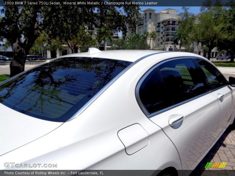 Mineral White Metallic / Champagne Full Merino Leather 2009 BMW 7 Series 750Li Sedan