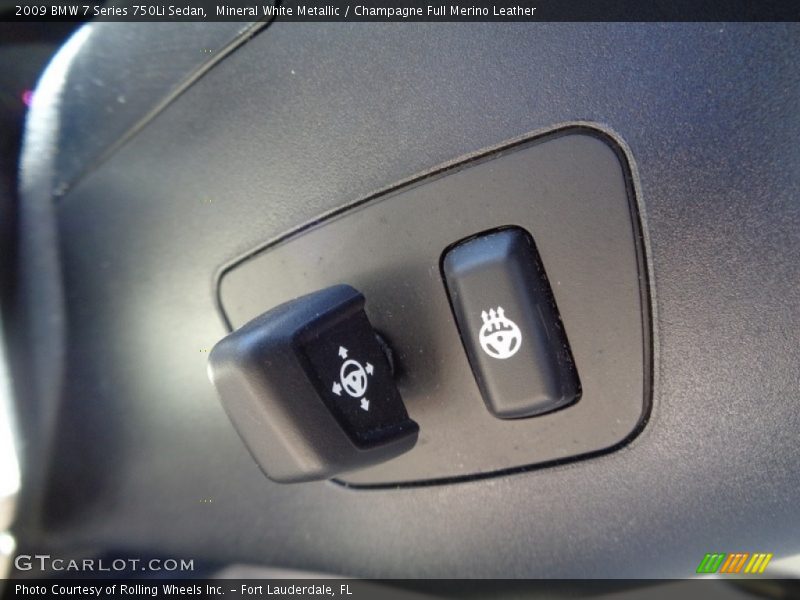 Mineral White Metallic / Champagne Full Merino Leather 2009 BMW 7 Series 750Li Sedan
