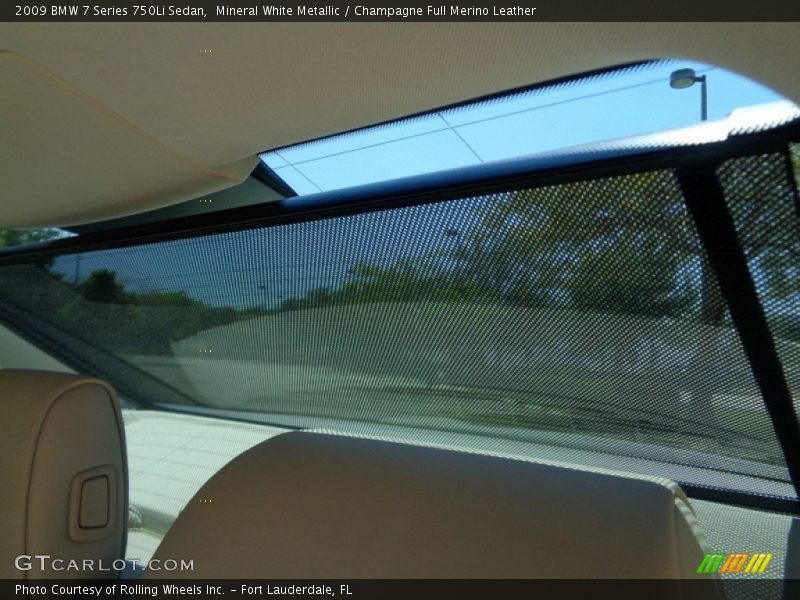 Mineral White Metallic / Champagne Full Merino Leather 2009 BMW 7 Series 750Li Sedan