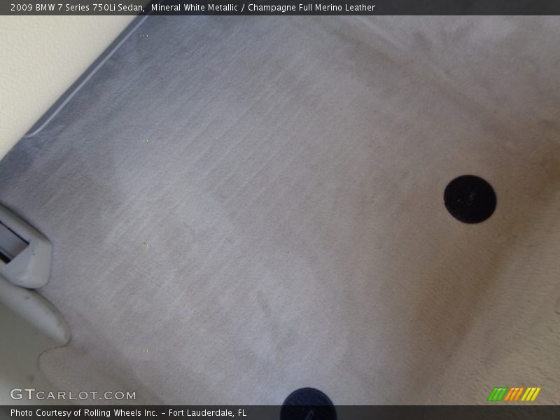 Mineral White Metallic / Champagne Full Merino Leather 2009 BMW 7 Series 750Li Sedan