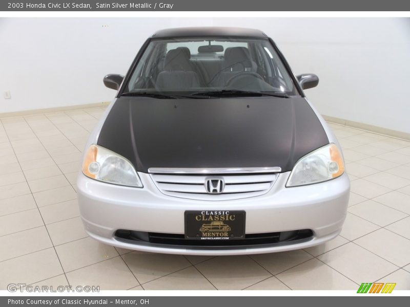 Satin Silver Metallic / Gray 2003 Honda Civic LX Sedan