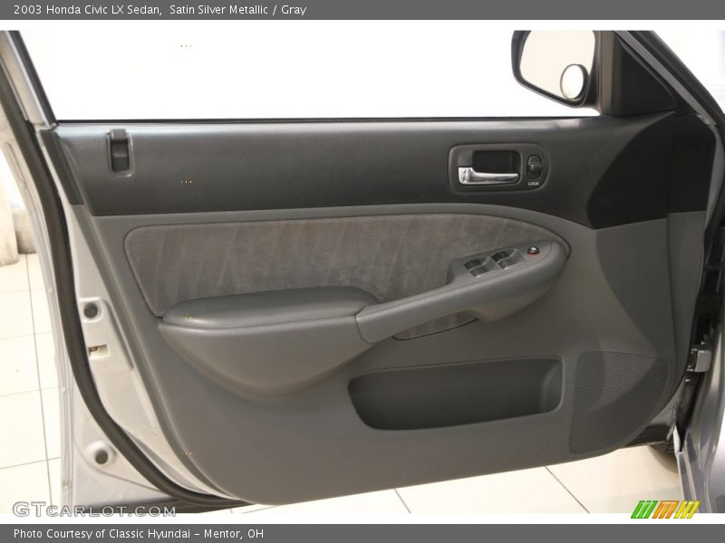 Satin Silver Metallic / Gray 2003 Honda Civic LX Sedan
