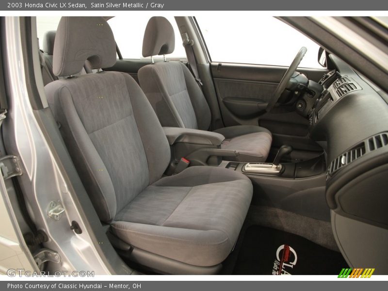 Satin Silver Metallic / Gray 2003 Honda Civic LX Sedan