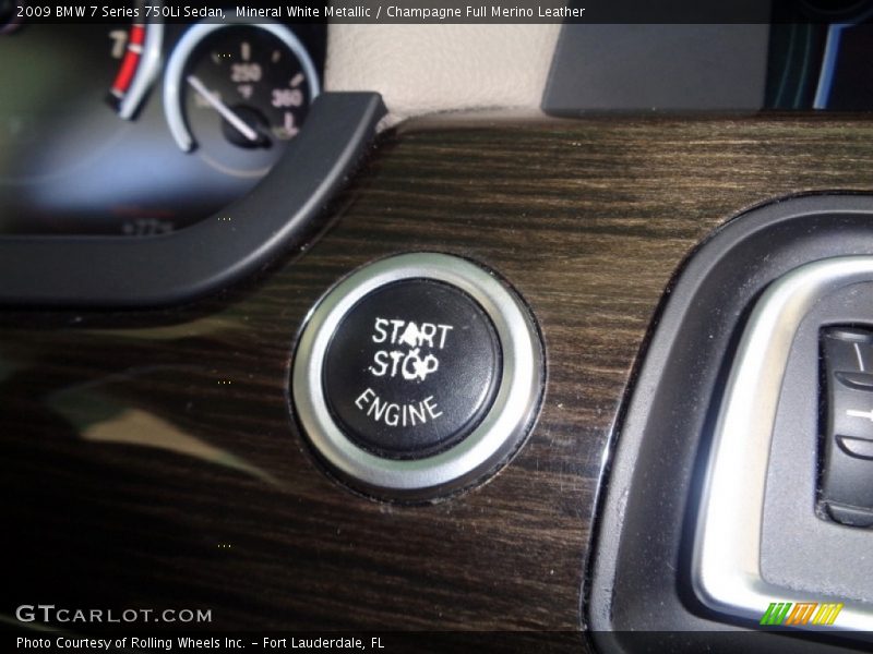 Mineral White Metallic / Champagne Full Merino Leather 2009 BMW 7 Series 750Li Sedan