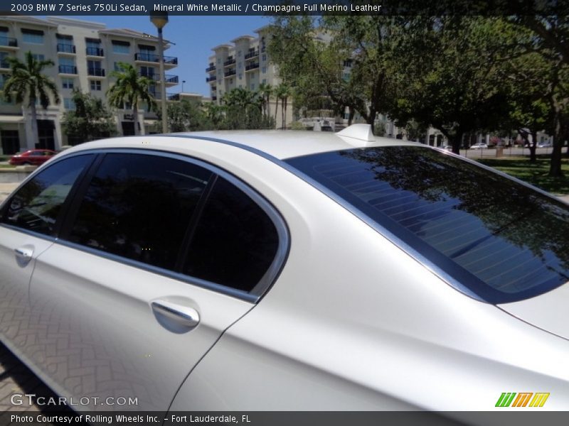 Mineral White Metallic / Champagne Full Merino Leather 2009 BMW 7 Series 750Li Sedan
