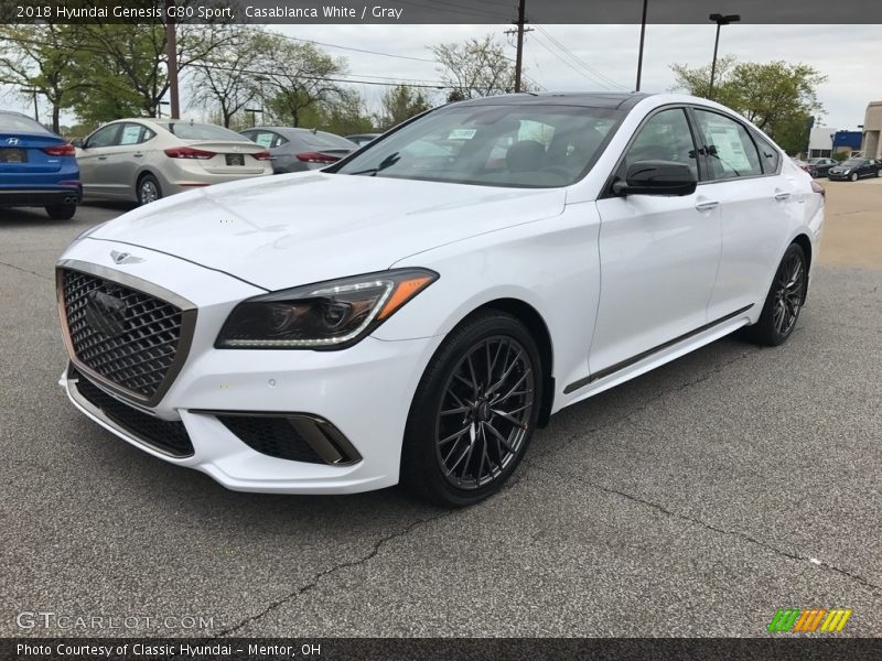 Front 3/4 View of 2018 Genesis G80 Sport