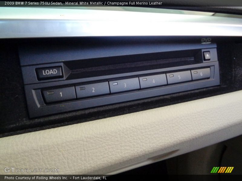 Mineral White Metallic / Champagne Full Merino Leather 2009 BMW 7 Series 750Li Sedan