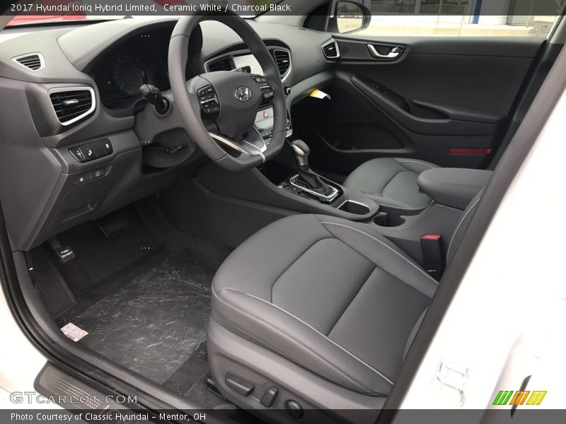  2017 Ioniq Hybrid Limited Charcoal Black Interior