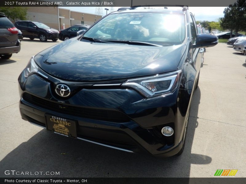 Galactic Aqua Mica / Black 2017 Toyota RAV4 Limited AWD