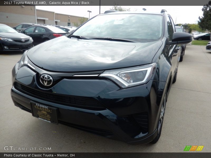 Galactic Aqua Mica / Black 2017 Toyota RAV4 LE AWD