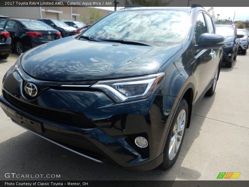 Galactic Aqua Mica / Ash 2017 Toyota RAV4 Limited AWD