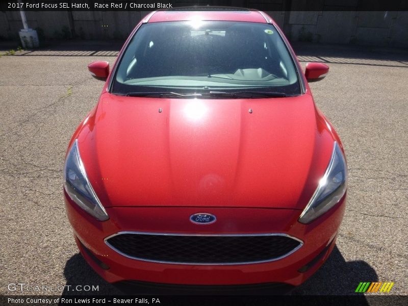 Race Red / Charcoal Black 2017 Ford Focus SEL Hatch
