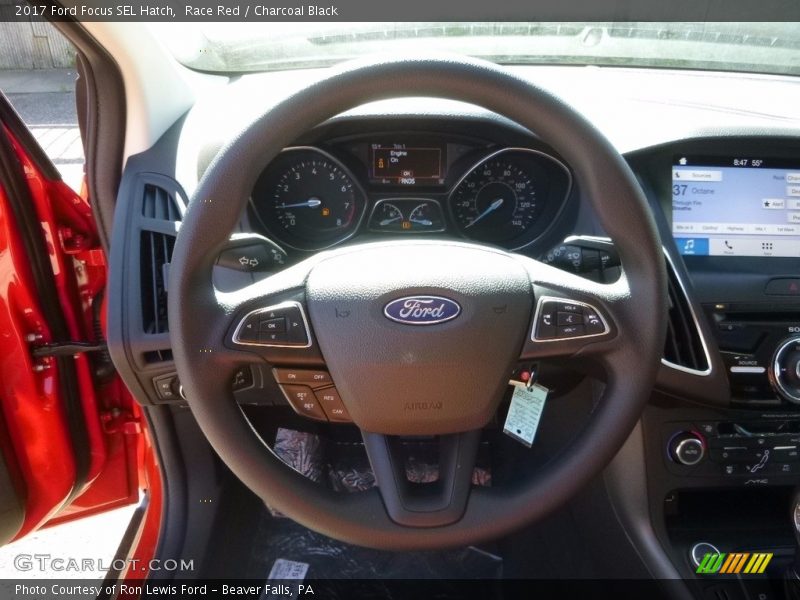 Race Red / Charcoal Black 2017 Ford Focus SEL Hatch
