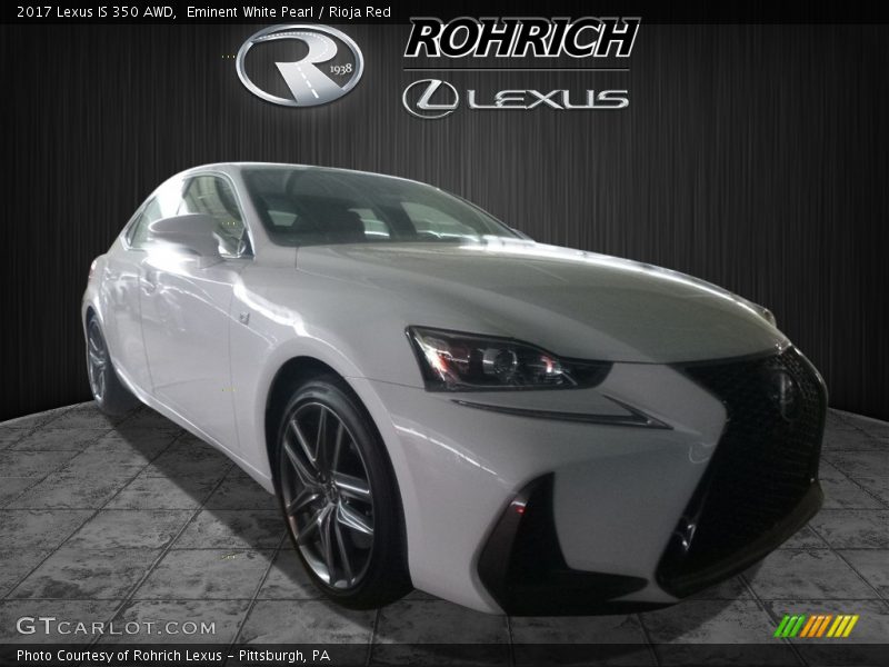 Eminent White Pearl / Rioja Red 2017 Lexus IS 350 AWD