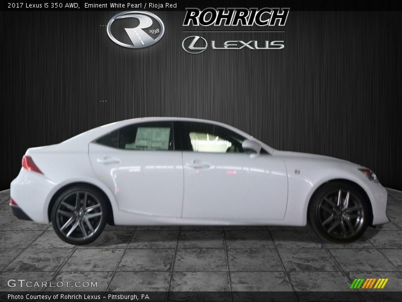 Eminent White Pearl / Rioja Red 2017 Lexus IS 350 AWD