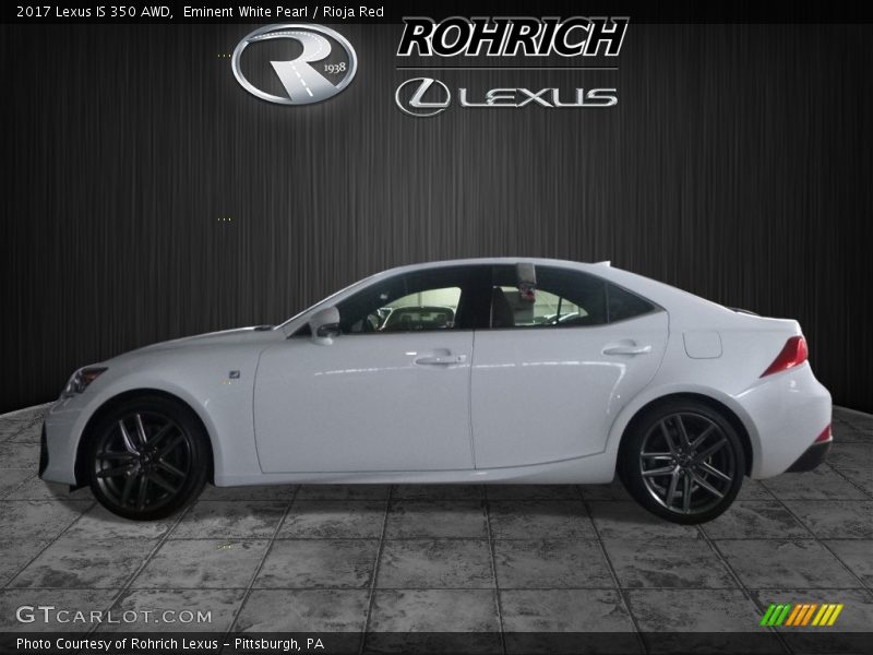 Eminent White Pearl / Rioja Red 2017 Lexus IS 350 AWD
