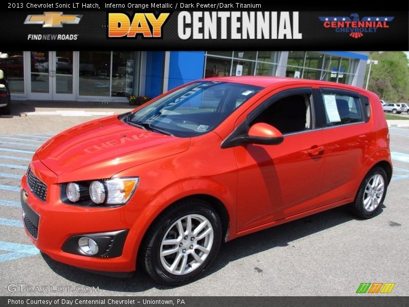 Inferno Orange Metallic / Dark Pewter/Dark Titanium 2013 Chevrolet Sonic LT Hatch