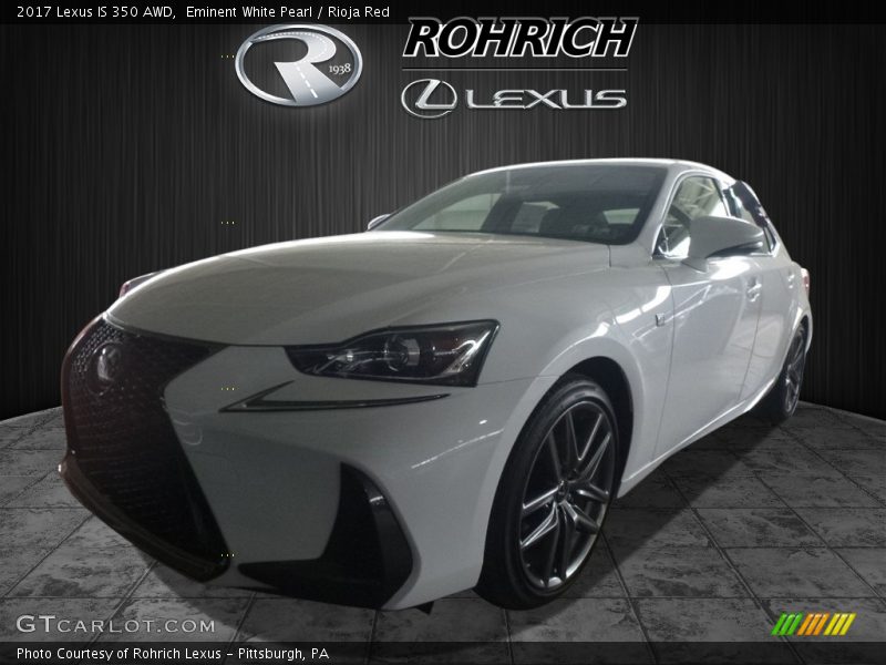 Eminent White Pearl / Rioja Red 2017 Lexus IS 350 AWD